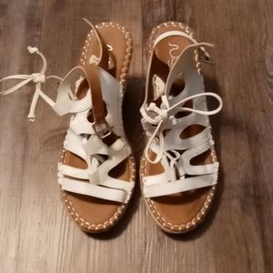 Open toed wedge slingbacks